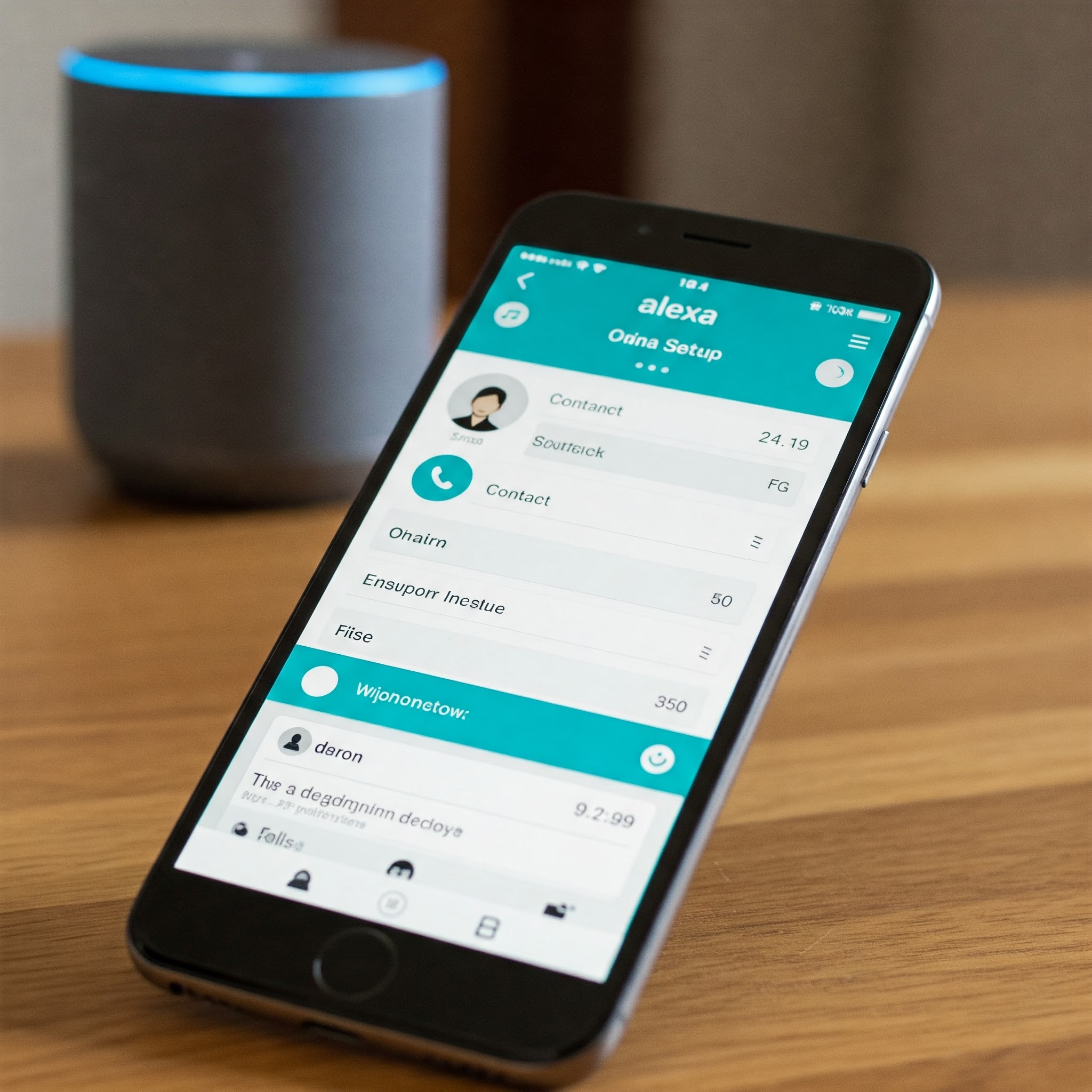 Image: A smartphone screen showing the Alexa app’s calling setup